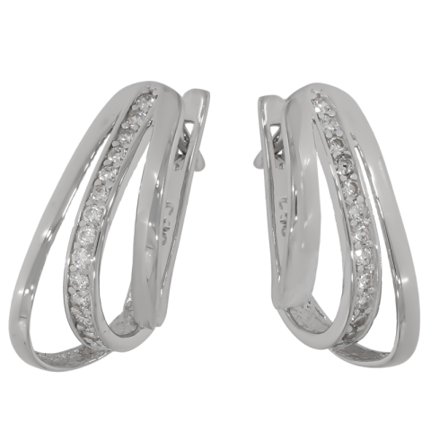 Cercei, Aur Alb, 14 k, 3 gr, Cod Produs: 714002 - 1