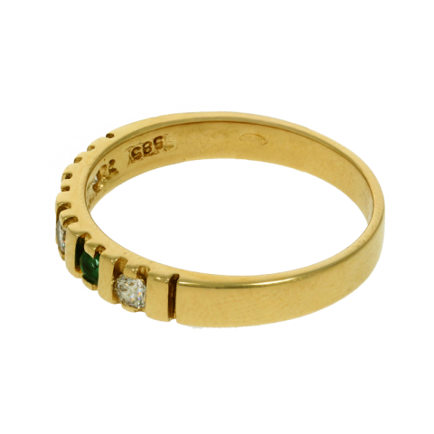 Inel, Aur Galben, 14 k, 2.29 gr, cu Diamante, Cod Produs: 714118 - 2