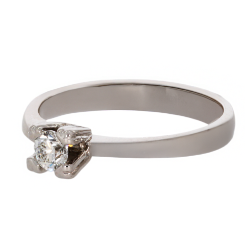 Inel, Aur Alb, 18 k, 2.91 gr, cu Diamante, Cod Produs: 714656 - 2