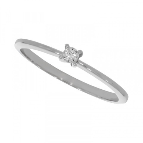 Inel, Aur Alb, 14 k, 1.17 gr, cu Diamante, Cod Produs: 715005 - 2
