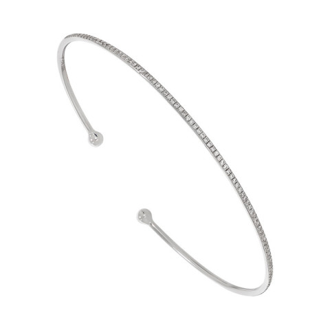 Bratara, Aur Alb, 18 k, 3.34 gr, cu Diamante, Cod Produs: 718637 - 2