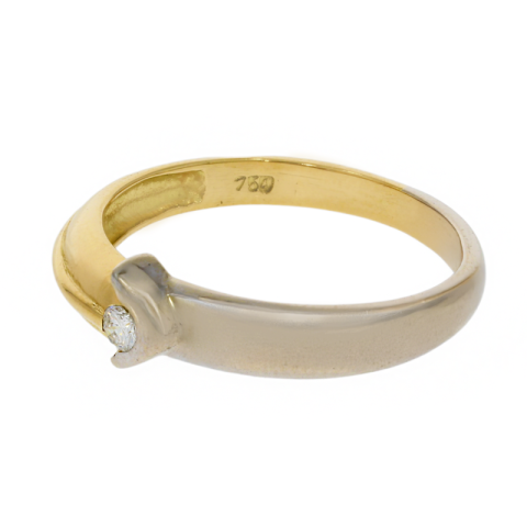 Inel, Aur Mixt, 18 k, 2.2 gr, cu Diamante, Cod Produs: 719173 - 2