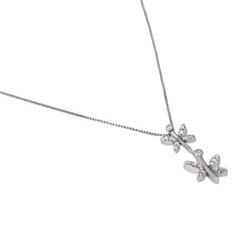 Colier, Aur Alb, 18 k, 4.15 gr, cu Diamante, Cod Produs: 719266 - 2