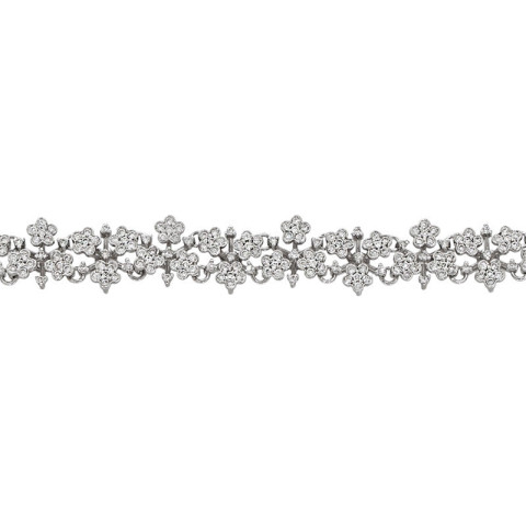 Bratara, Aur Alb, 18 k, 13.04 gr, cu Diamante, Cod Produs: 721209 - 2