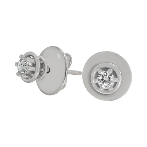 Cercei, Aur Alb, 18 k, 3.23 gr, cu Diamante, Cod Produs: 721211 - 2