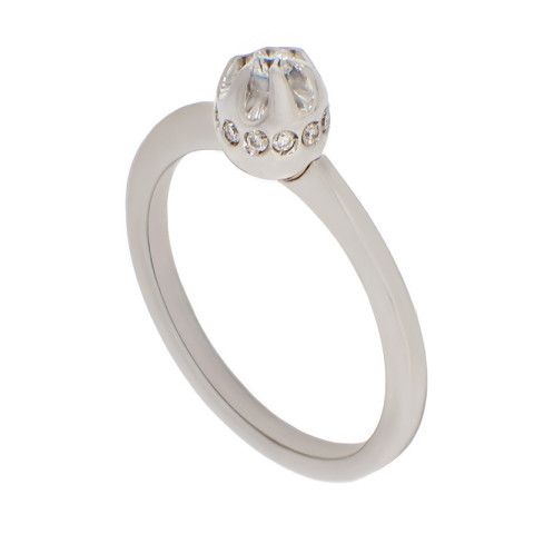 Inel, Aur Alb, 18 k, 3.86 gr, cu Diamante, Cod Produs: 721217 - 2