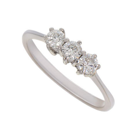 Inel, Aur Alb, 18 k, 2.13 gr, cu Diamante, Cod Produs: 722307 - 2