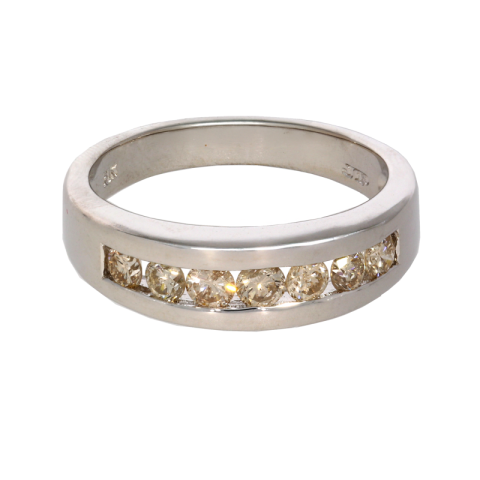 Inel, Aur Alb, 18 k, 6.03 gr, cu Diamante, Cod Produs: 722723 - 2