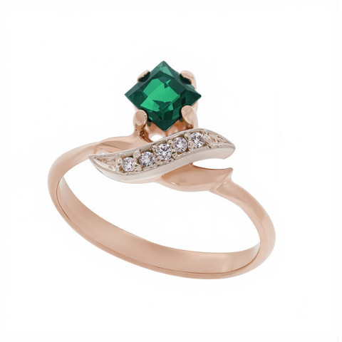 Inel, Aur Mixt, 14 k, 2.4 gr, cu Diamante, Cod Produs: 725593 - 2