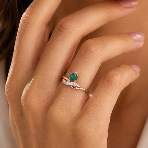 Inel, Aur Mixt, 14 k, 2.4 gr, cu Diamante, Cod Produs: 725593 - 3