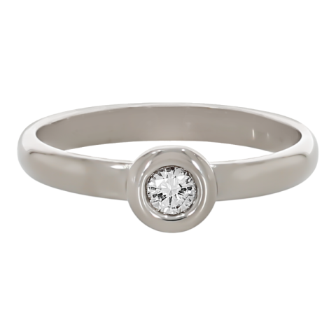 Inel, Aur Alb, 18 k, 2.52 gr, cu Diamante, Cod Produs: 725992 - 2