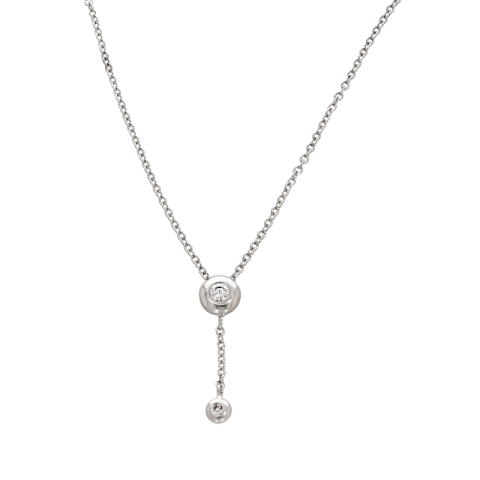 Colier, Aur Alb, 18 k, 4.51 gr, cu Diamante, Cod Produs: 729193 - 2