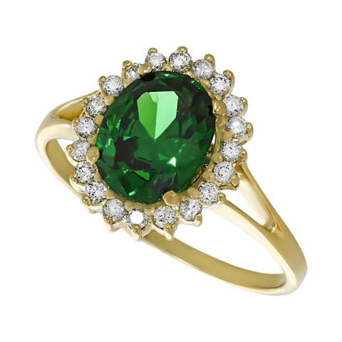 Inel, Aur Galben, 14 k, 3.52 gr, cu Diamante, Cod Produs: 729196 - 1