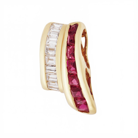 Pandantiv, Aur Galben, 18 k, 0.94 gr, cu Diamante, Cod Produs: 729223 - 2