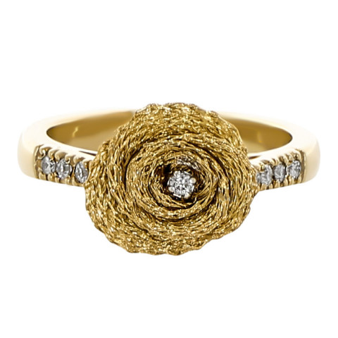 Inel, Aur Galben, 14 k, 5.28 gr, cu Diamante, Cod Produs: 729852 - 2