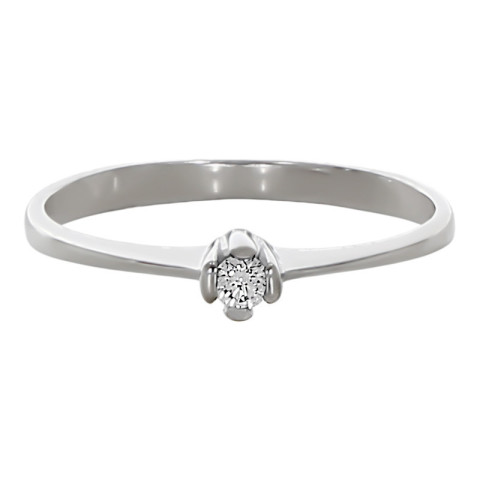 Inel, Aur Alb, 18 k, 1.51 gr, cu Diamante, Cod Produs: 730062 - 2