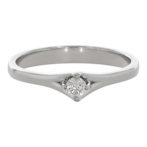 Inel, Aur Alb, 18 k, 2.27 gr, cu Diamante, Cod Produs: 731896 - 2