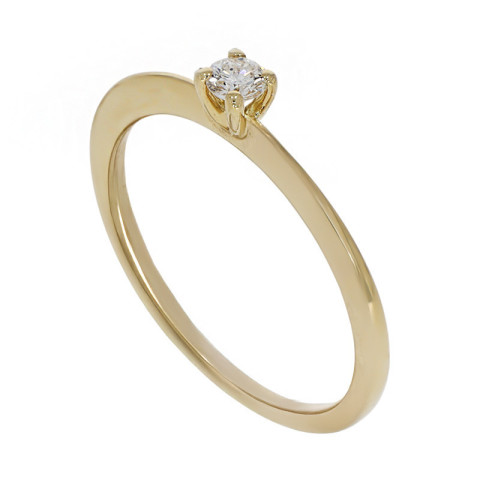 Inel, Aur Galben, 18 k, 1.86 gr, cu Diamante, Cod Produs: 732907 - 2