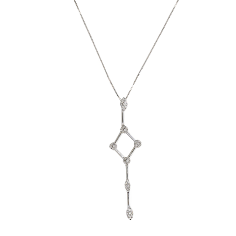 Colier, Aur Alb, 18 k, 3.82 gr, cu Diamante, Cod Produs: 736281 - 2