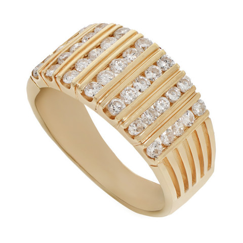 Inel, Aur Galben, 18 k, 5.37 gr, cu Diamante, Cod Produs: 737023 - 2