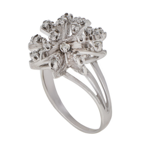 Inel, Aur Alb, 14 k, 7.12 gr, cu Diamante, Cod Produs: 737175 - 2
