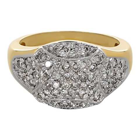 Inel, Aur Mixt, 14 k, 6.24 gr, cu Diamante, Cod Produs: 737176 - 2
