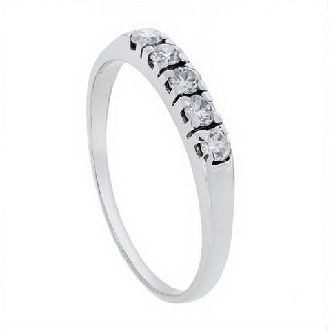 Inel, Aur Alb, 14 k, 1.13 gr, cu Diamante, Cod Produs: 738060 - 2