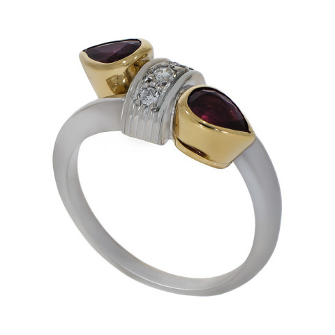 Inel, Aur Mixt, 18 k, 5.86 gr, cu Diamante, Cod Produs: 739592 - 2