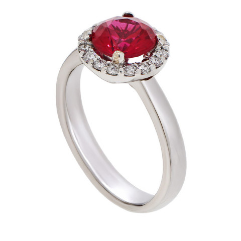 Inel, Aur Alb, 18 k, 4.71 gr, cu Diamante, Cod Produs: 741370 - 2