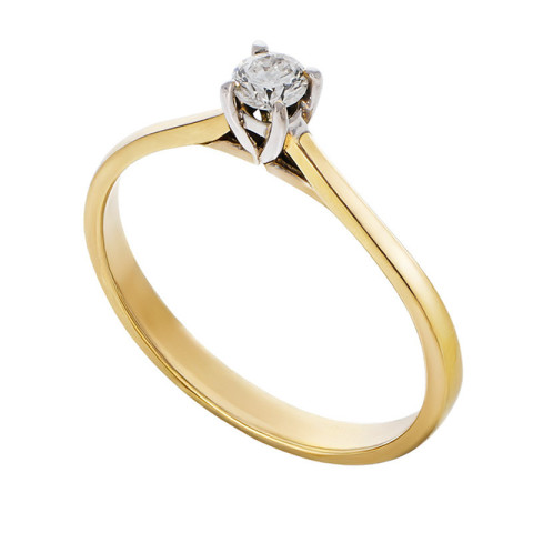 Inel, Aur Mixt, 14 k, 1.68 gr, cu Diamante, Cod Produs: 741825 - 1