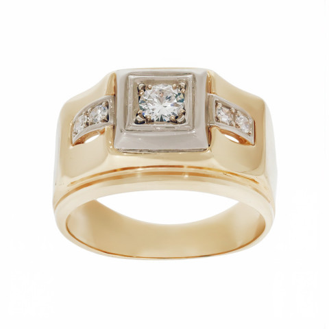 Inel, Aur Mixt, 14 k, 8.01 gr, cu Diamante, Cod Produs: 742087 - 2