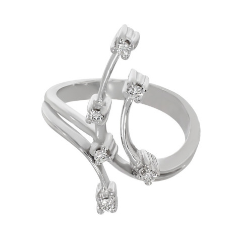 Inel, Aur Alb, 18 k, 5.12 gr, cu Diamante, Cod Produs: 742400 - 2