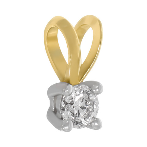 Pandantiv, Aur Mixt, 18 k, 0.51 gr, cu Diamante, Cod Produs: 745058 - 2