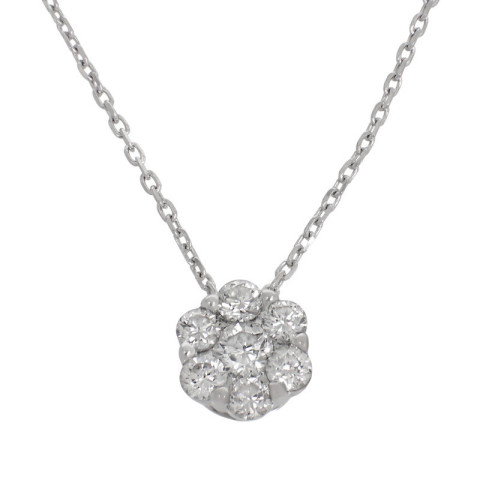 Colier, Aur Alb, 18 k, 1.35 gr, cu Diamante, Cod Produs: 746215 - 2