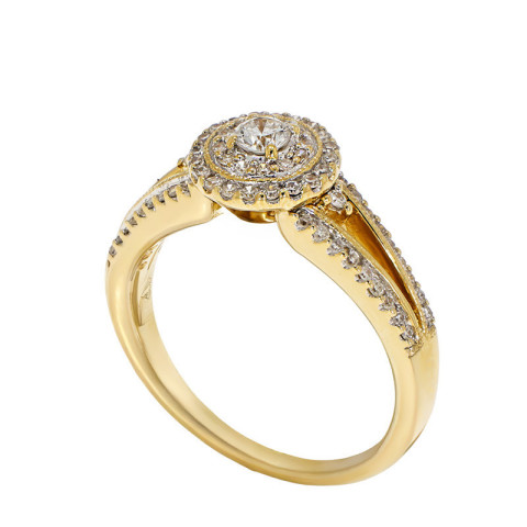 Inel, Aur Galben, 14 k, 5.42 gr, cu Diamante, Cod Produs: 747710 - 2