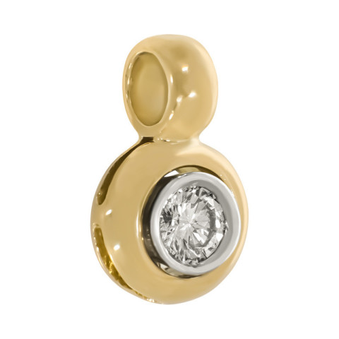 Pandantiv, Aur Galben, 18 k, 1.7 gr, cu Diamante, Cod Produs: 751220 - 2