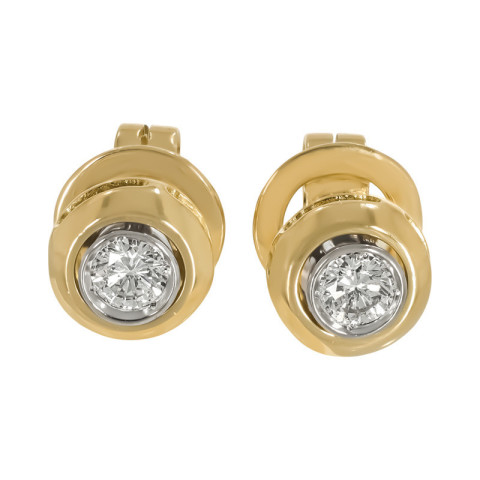 Cercei, Aur Galben, 18 k, 4.48 gr, cu Diamante, Cod Produs: 751221 - 2