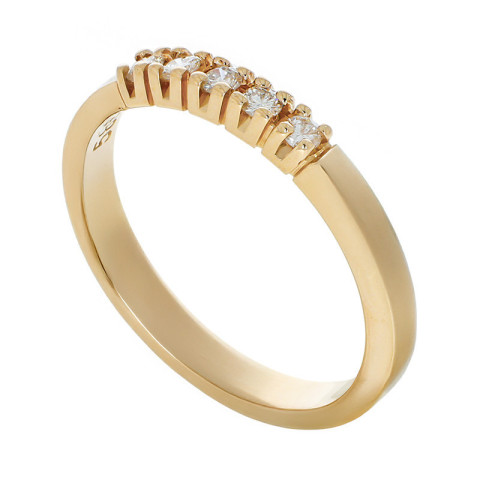 Inel, Aur Galben, 14 k, 2.81 gr, cu Diamante, Cod Produs: 751535 - 2