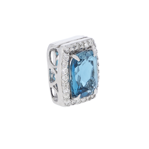 Pandantiv, Aur Alb, 14 k, 1.87 gr, cu Diamante, Cod Produs: 751861 - 2