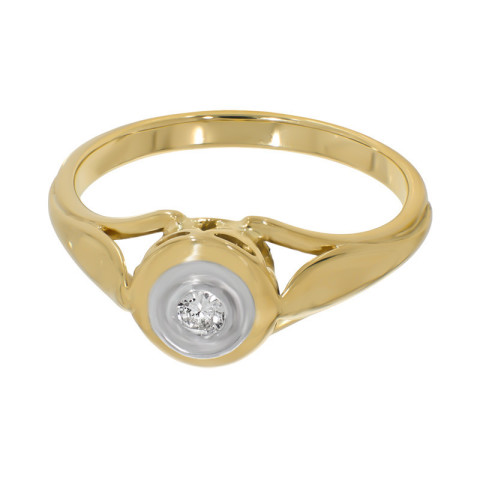 Inel De Logodna, Aur Mixt, 14 k, 3.86 gr, cu Diamante, Cod Produs: 752144 - 2