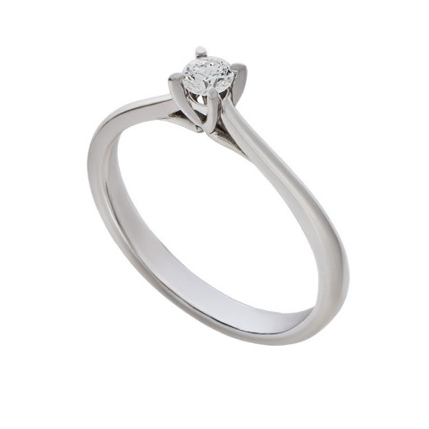 Inel De Logodna, Aur Alb, 14 k, 2.23 gr, cu Diamante, Cod Produs: 752454 - 2