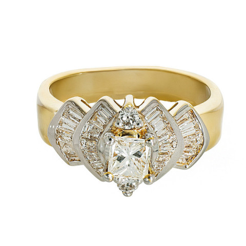 Inel, Aur Mixt, 14 k, 5.04 gr, cu Diamante, Cod Produs: 752648 - 2