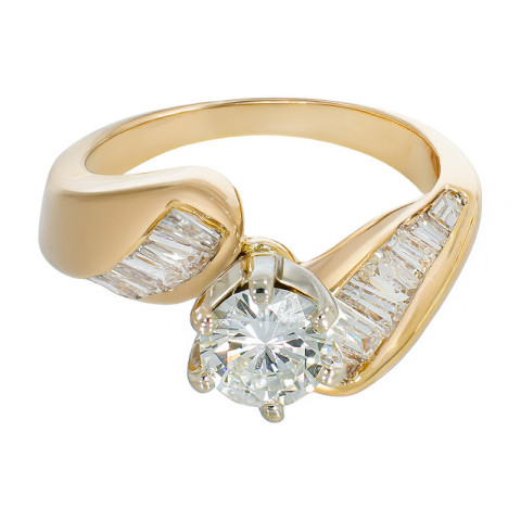 Inel De Logodna, Aur Mixt, 14 k, 4.35 gr, cu Diamante, Cod Produs: 752661 - 2