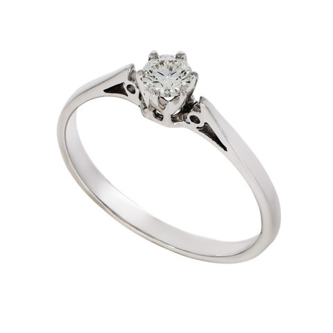 Inel, Aur Alb, 18 k, 1.69 gr, cu Diamante, Cod Produs: 756448 - 2