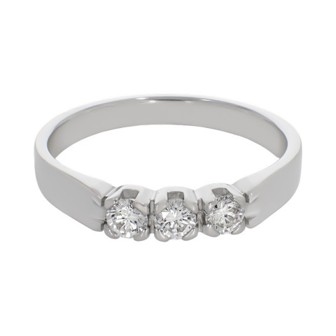 Inel, Aur Alb, 18 k, 3.16 gr, cu Diamante, Cod Produs: 757677 - 2