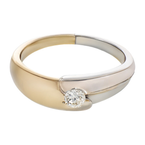 Inel, Aur Mixt, 14 k, 3.64 gr, cu Diamante, Cod Produs: 758241 - 2