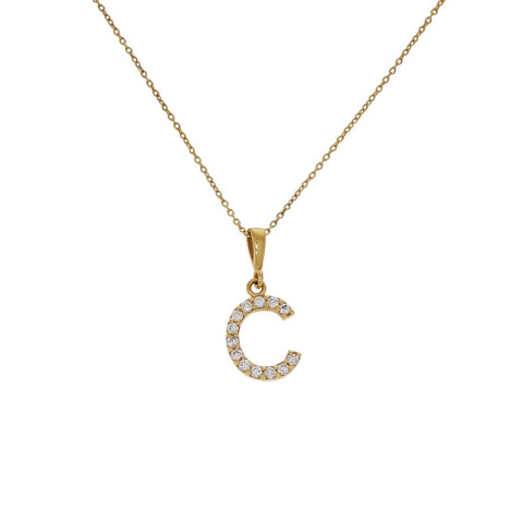 Colier, Aur Galben, 18 k, 1.58 gr, cu Diamante, Cod Produs: 758986 - 2