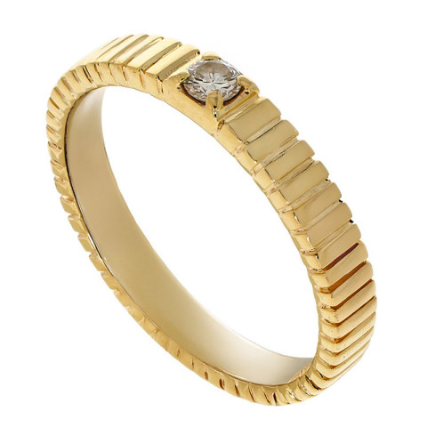 Inel De Logodna, Aur Galben, 14 k, 3.34 gr, cu Diamante, Cod Produs: 759473 - 2