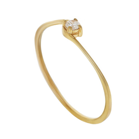 Inel De Logodna, Aur Galben, 14 k, 0.7 gr, cu Diamante, Cod Produs: 760931 - 2