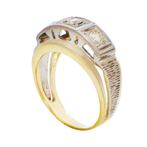 Inel, Aur Mixt, 14 k, 5.75 gr, cu Diamante, Cod Produs: 764234 - 2